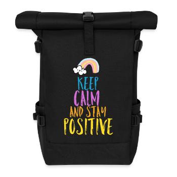 Dire positif - Sac à dos roll top - noir - Devant
