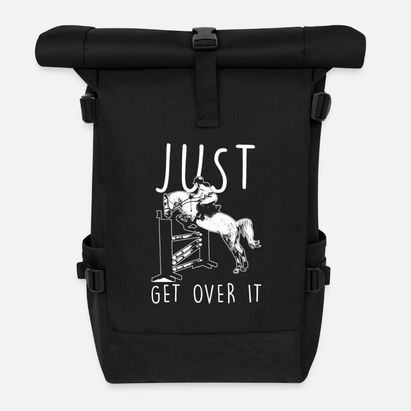 Springreiten - Rolltop Rucksack - Schwarz