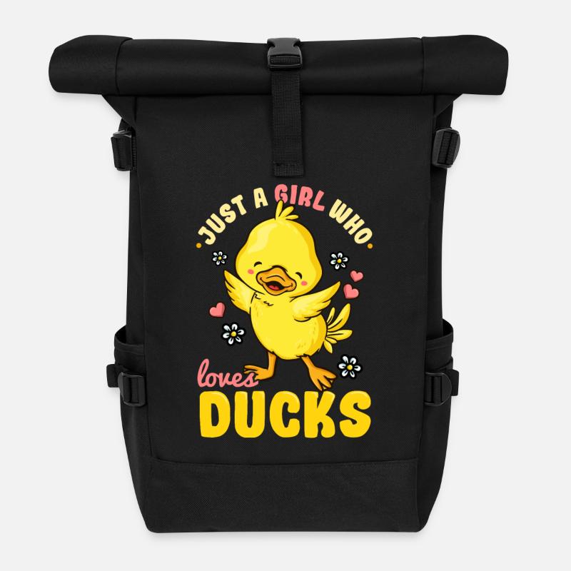 Ente Entenliebhaber - Rolltop Rucksack - Schwarz
