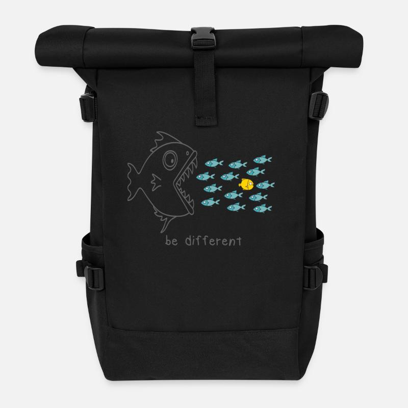 be different Tauch Geschenk für Taucher tauchen - Rolltop Rucksack - Schwarz