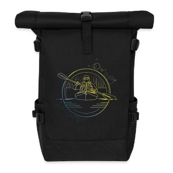 Kanu fahren - Rolltop Rucksack - Schwarz - Vorne