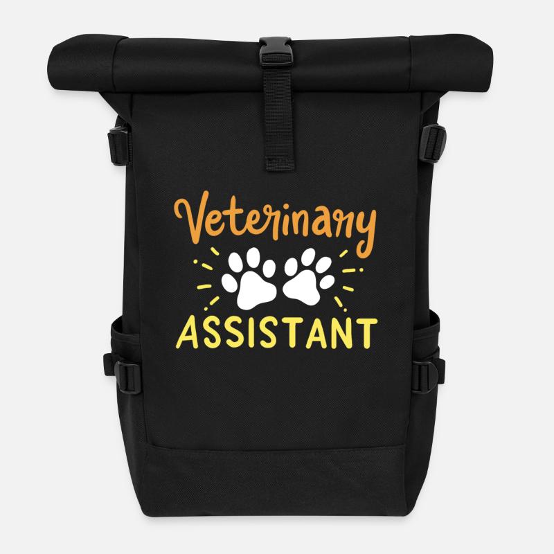Assistant vétérinaire Vet Tech - Sac à dos roll top - noir