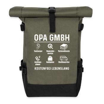 Opa Enkelkinder GmbH - Rolltop Rucksack - Olive/Schwarz - Vorne