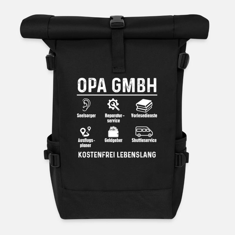 Opa Enkelkinder GmbH - Rolltop Rucksack - Schwarz