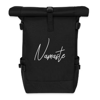 Namaste Schrift - Rolltop Rucksack - Schwarz - Vorne