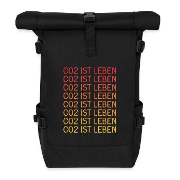 CO2 ist Leben - Rolltop Rucksack - Schwarz - Vorne