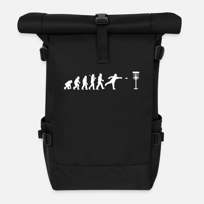 Disc Golfing Disc Golfer - Rolltop Rucksack - Schwarz