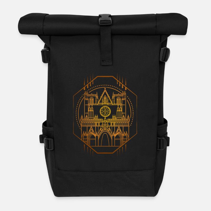 Lyon - Rolltop Rucksack - Schwarz