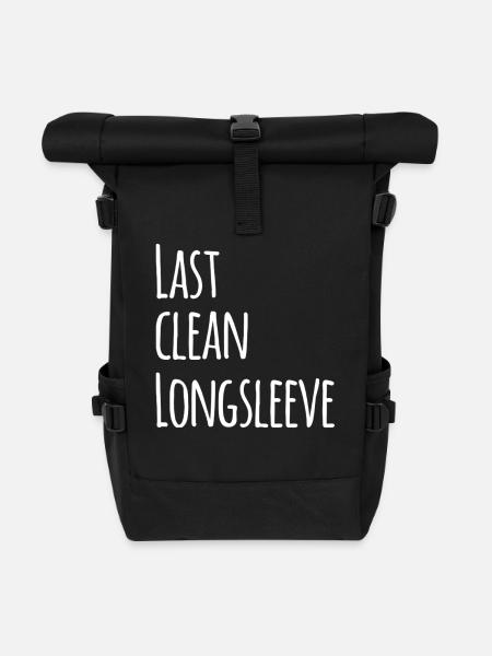 Last clean longsleeve - Roll Top Backpack - black