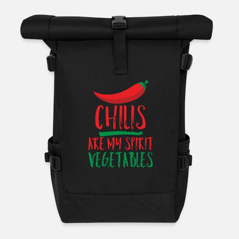 Chilli Spruch - Rolltop Rucksack - Schwarz