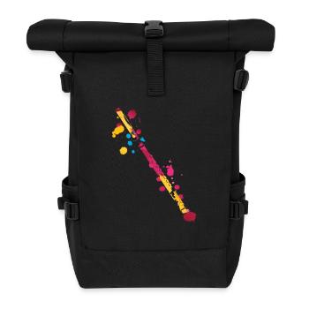Querflöte Splash - Rolltop Rucksack - Schwarz - Vorne