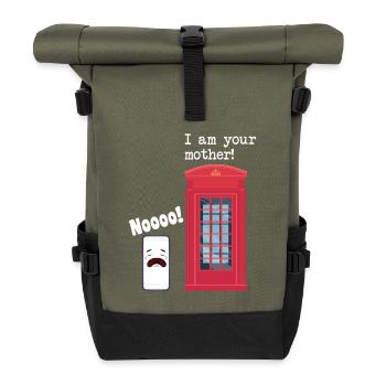 Phone booth smartphone i am your mother! Nooooo! - Roll Top Backpack - olive/black - Front