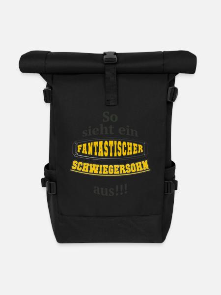 Fantastischer Schwiegersohn Geschenkidee - Rolltop Rucksack - Schwarz