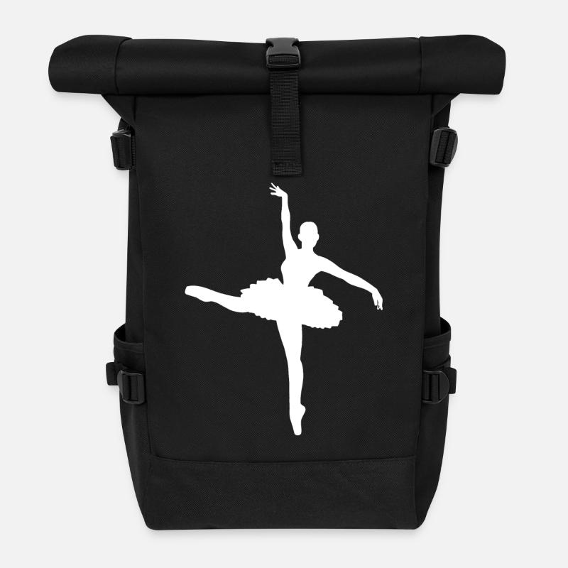 Ballett Ballerina Balletttänzer - Rolltop Rucksack - Schwarz