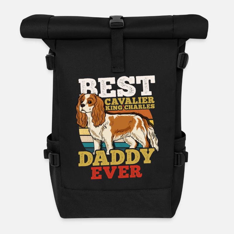 Cavalier King Charles - Rolltop Rucksack - Schwarz