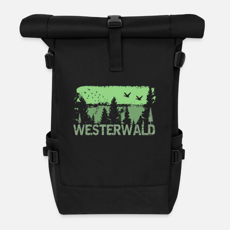 Westerwald - Rolltop Rucksack - Schwarz