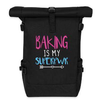 Back Spruch lustig Geschenk - Rolltop Rucksack - Schwarz - Vorne