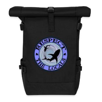 Respect The Locals Hai - Rolltop Rucksack - Schwarz - Vorne