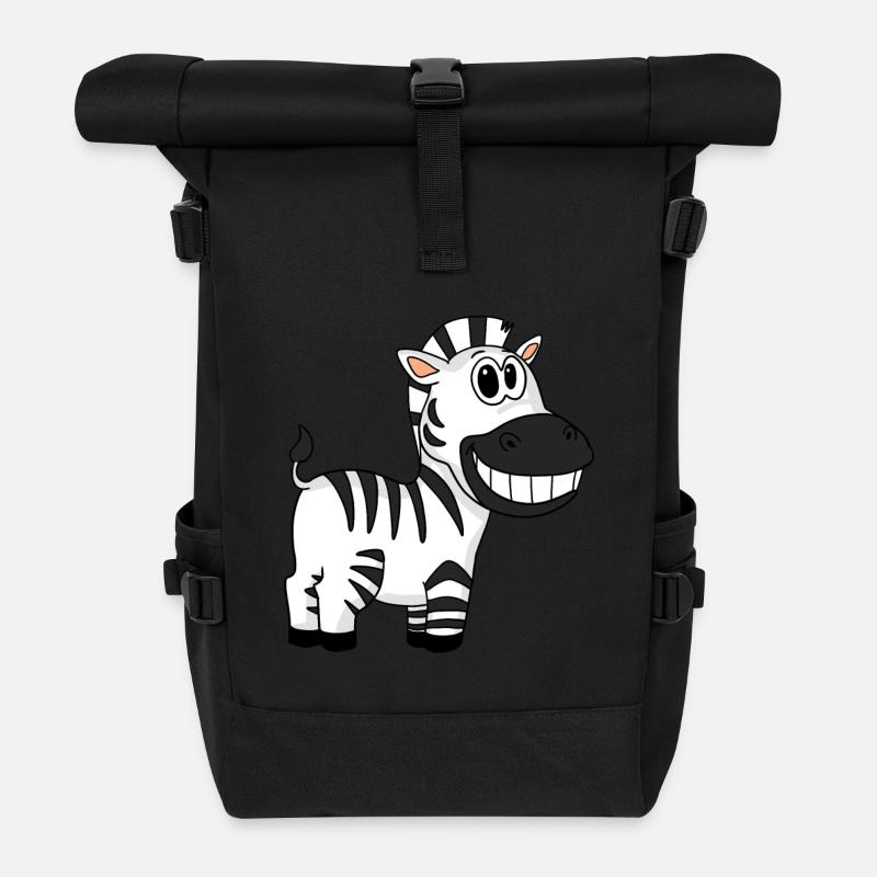 Zebra - Rolltop Rucksack - Schwarz