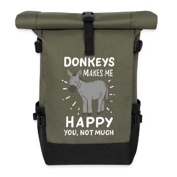 Donkey Mule - Roll Top Backpack - olive/black - Front