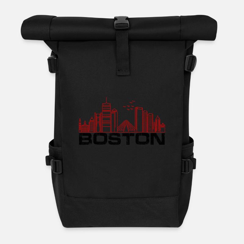 boston stadt - Rolltop Rucksack - Schwarz