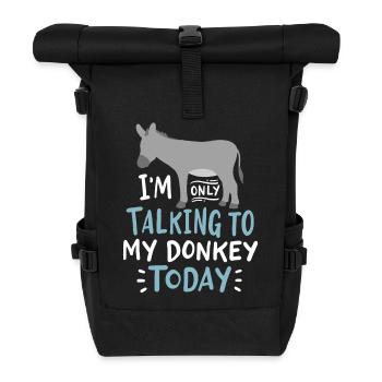 Esel - Rolltop Rucksack - Schwarz - Vorne