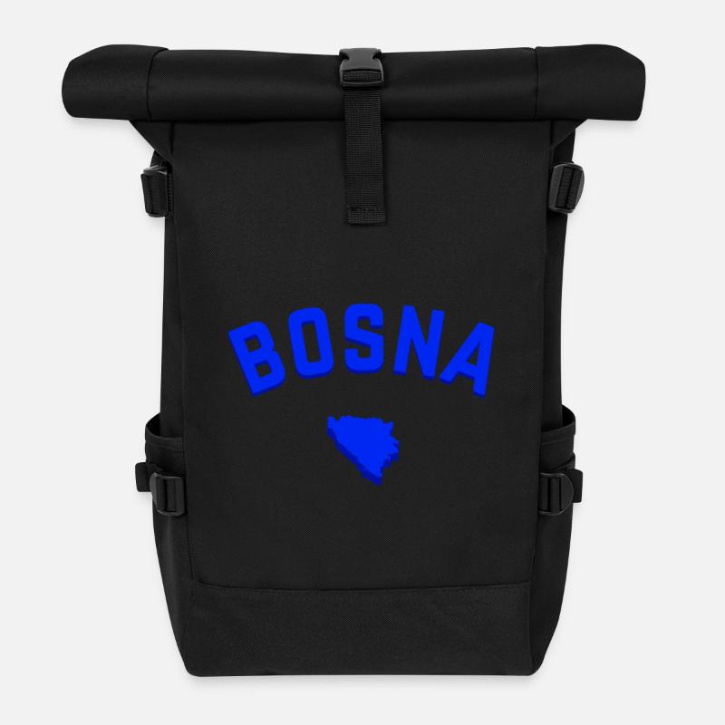 Bosna i Hercegovina - Roll Top Backpack - black