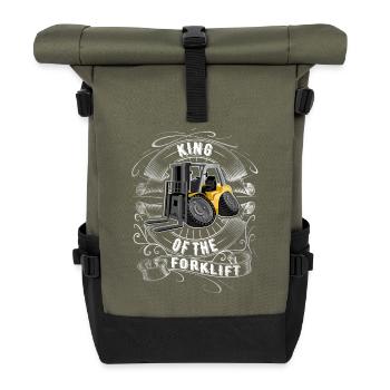 King Of The Forklift - Roll Top Backpack - olive/black - Front