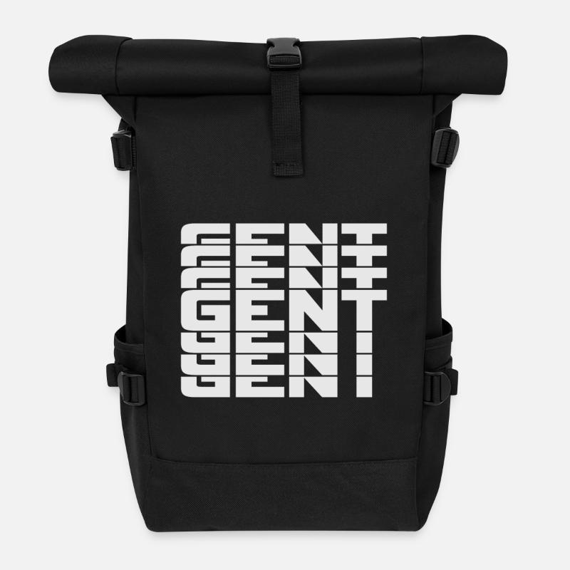 Ghent (Belgium) - Roll Top Backpack - black