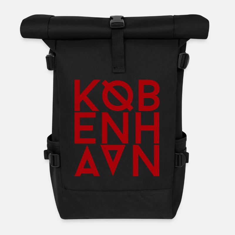 Kobenhavn / Copenhagen - Roll Top Backpack - black