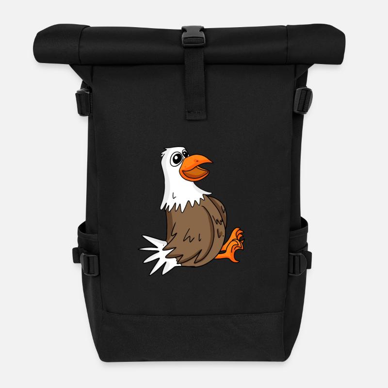Niedliche Möwe - Rolltop Rucksack - Schwarz