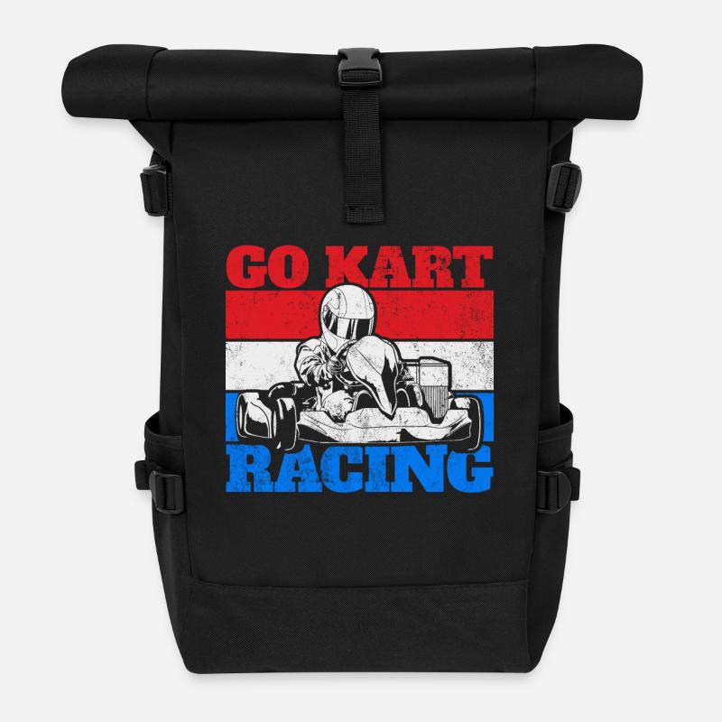 Go-kart Racing Karting - Sac à dos roll top - noir