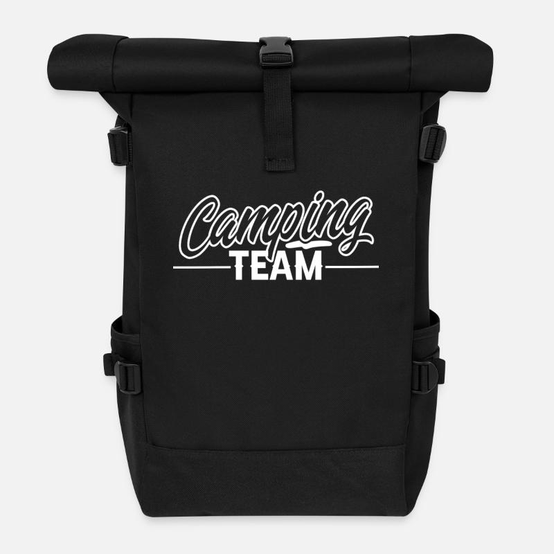 Camping Team - Rolltop Rucksack - Schwarz