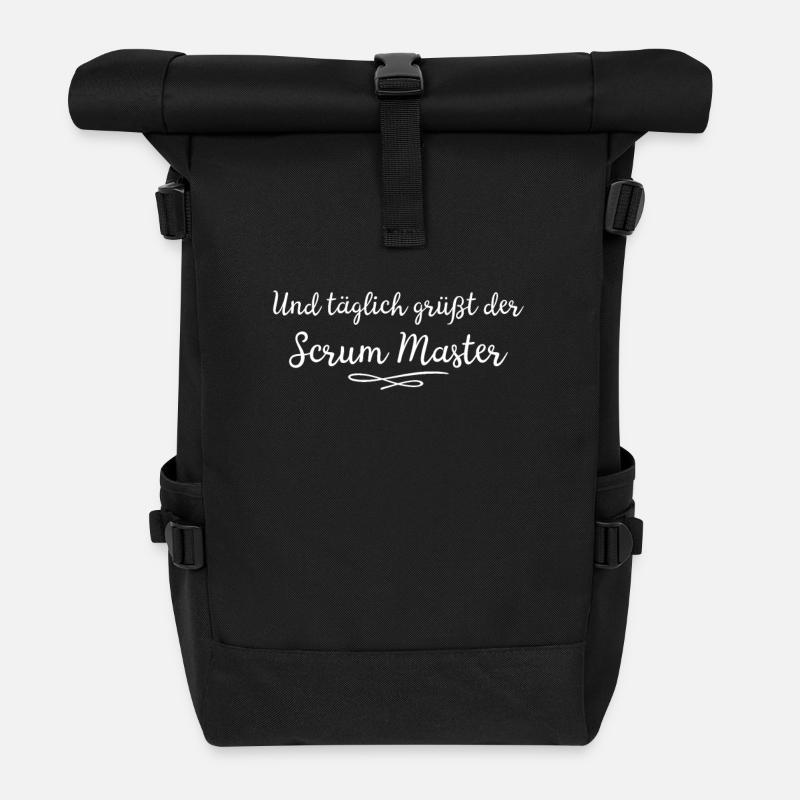 Und täglich grüßt der Scrum Master - Agile - Rolltop Rucksack - Schwarz