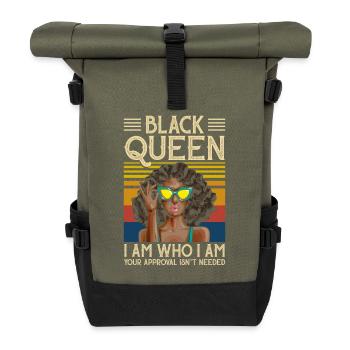 Black Queen - Sac à dos roll top - olive/noir - Devant
