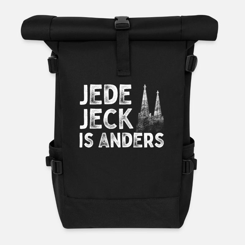 Kölsch Jede Jeck Is Anders Kölner Grundgesetz Köln - Rolltop Rucksack - Schwarz