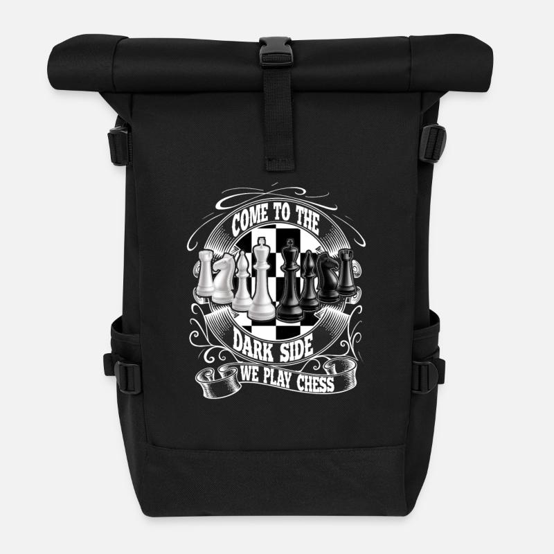 Schach - Rolltop Rucksack - Schwarz
