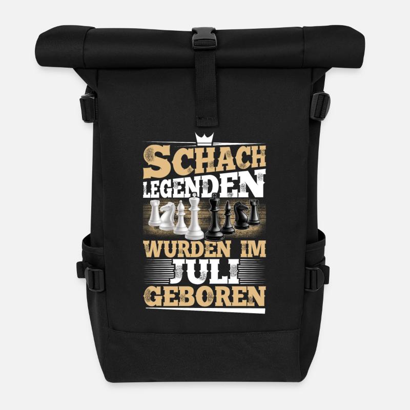 Schach Legenden Wurden Im Juli Geboren - Rolltop Rucksack - Schwarz