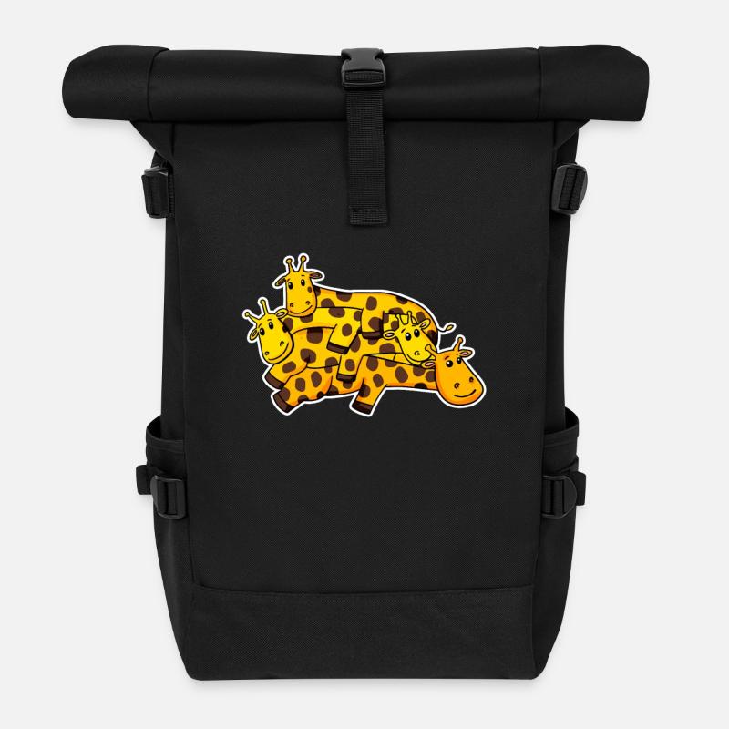 Giraffen - Rolltop Rucksack - Schwarz