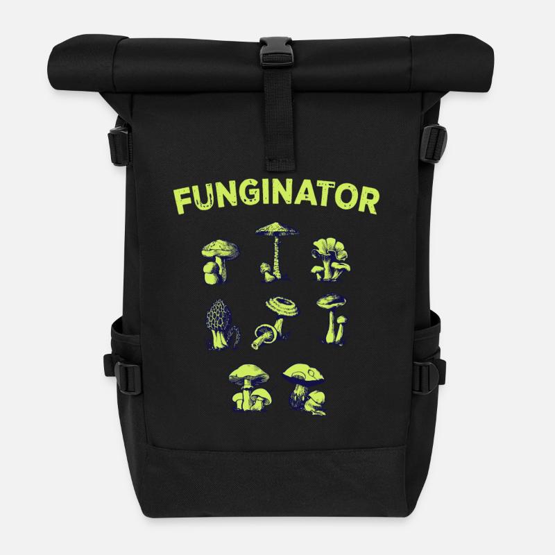 Fonginateur Champignons Champignons Champignons Cuedeur champignons - Sac à dos roll top - noir