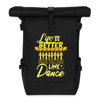 Linedance - Rolltop Rucksack - Schwarz - Vorne