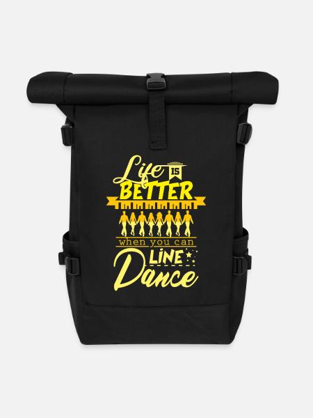 Linedance - Rolltop Rucksack - Schwarz