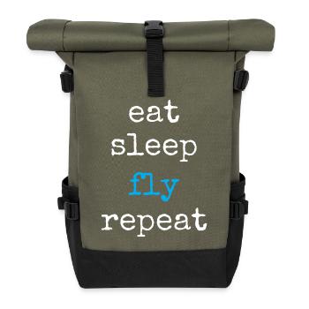 Pilot Flying - Roll Top Backpack - olive/black - Front
