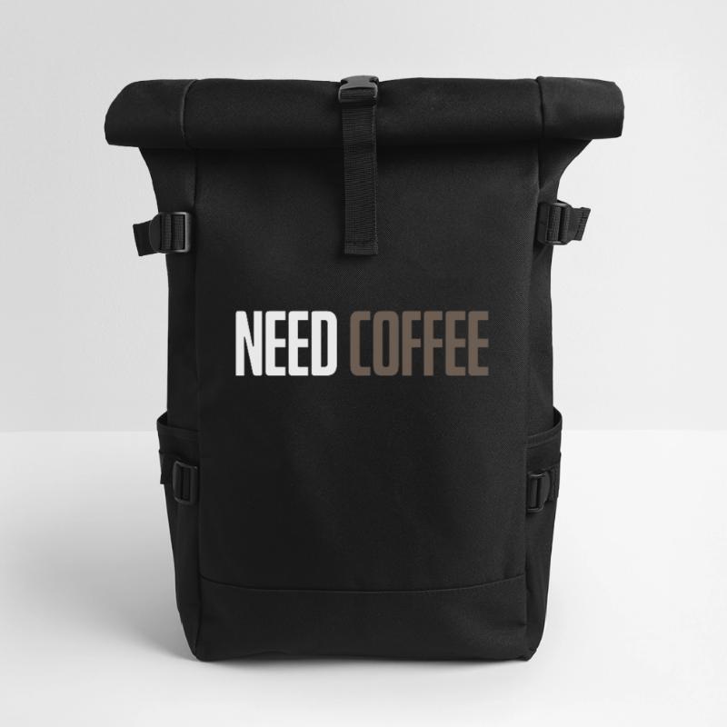 coffee Roll Top Backpack