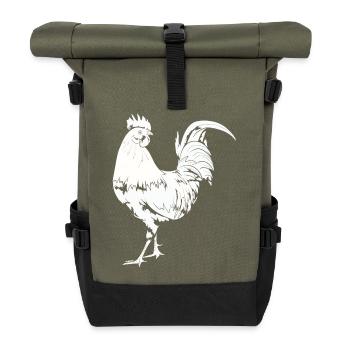 Coq Poulet Coq - Sac à dos roll top - olive/noir - Devant