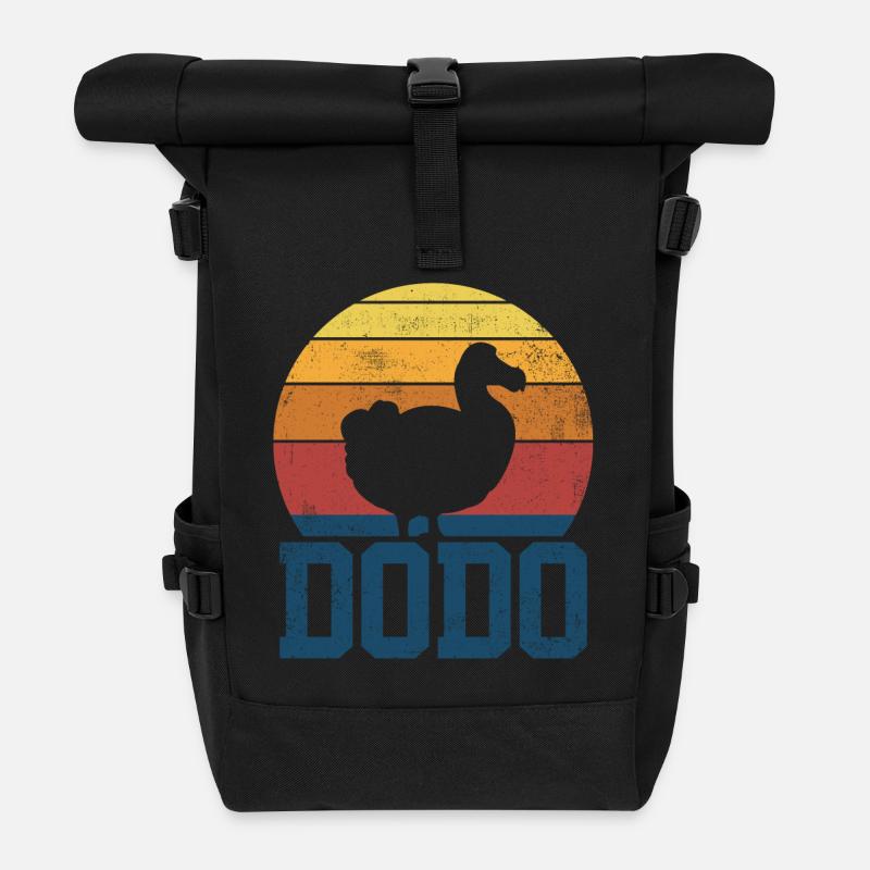 Dodo Oiseaux Birdwatcher Vintage - Sac à dos roll top - noir