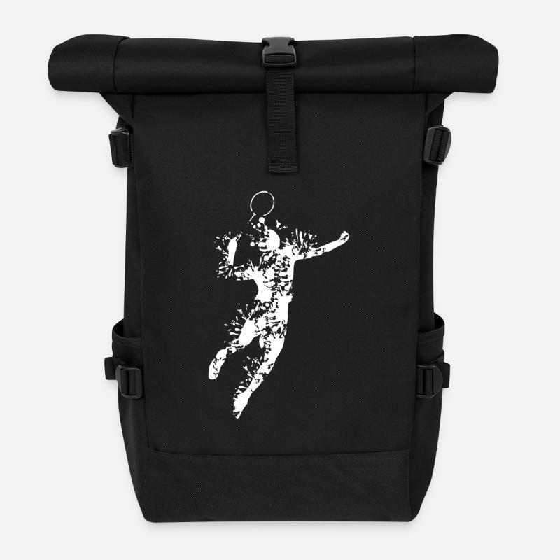 Badminton Design - Sac à dos roll top - noir