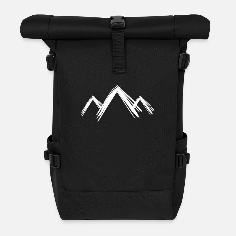 Berg Berge - Rolltop Rucksack - Schwarz