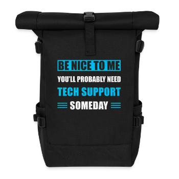Assistance technique - Sac à dos roll top - noir - Devant