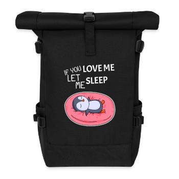 Lustiger Spruch lustige Sprüche Geschenk - Rolltop Rucksack - Schwarz - Vorne